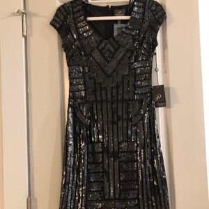 NWT Adrianna Papell Sequin Dress SZ 2